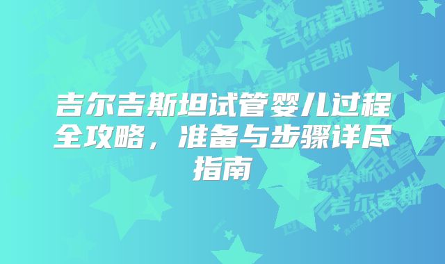 吉尔吉斯坦试管婴儿过程全攻略,准备与步骤详尽指南