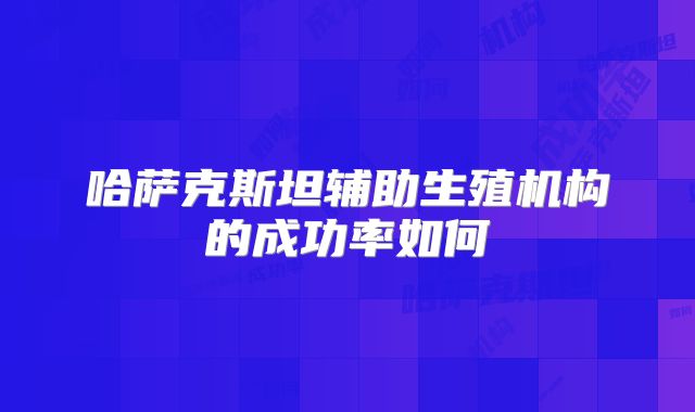 哈萨克斯坦辅助生殖机构的成功率如何