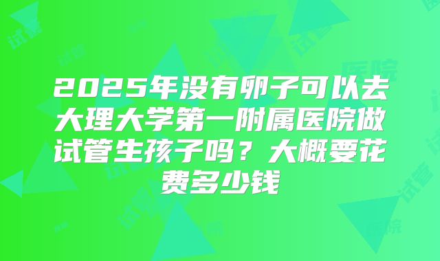 2025年没有卵子可以去大理大学第一附属医院做试管生孩子吗？大概要花费多少钱