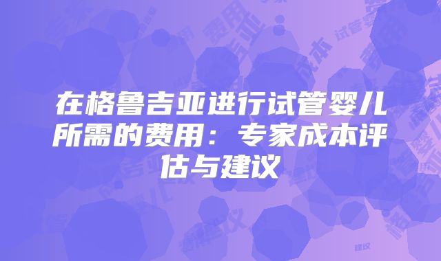 在格鲁吉亚进行试管婴儿所需的费用:专家成本评估与建议
