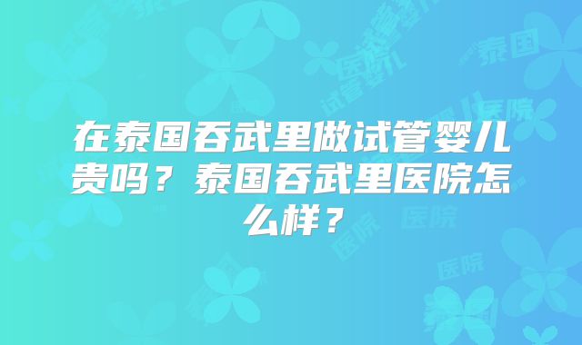 在泰国吞武里做试管婴儿贵吗？泰国吞武里医院怎么样？