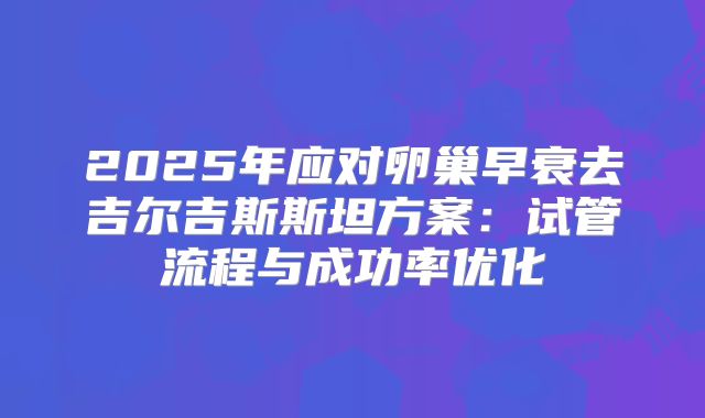 2025年应对卵巢早衰去吉尔吉斯斯坦方案：试管流程与成功率优化