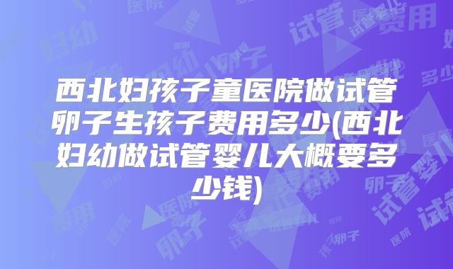 西北妇孩子童医院做试管卵子生孩子费用多少(西北妇幼做试管婴儿大概要多少钱)