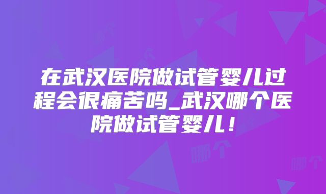 在武汉医院做试管婴儿过程会很痛苦吗_武汉哪个医院做试管婴儿!