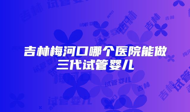 吉林梅河口哪个医院能做三代试管婴儿