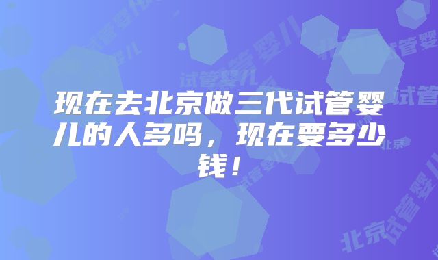 现在去北京做三代试管婴儿的人多吗，现在要多少钱！
