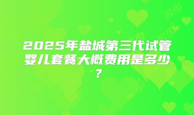 2025年盐城第三代试管婴儿套餐大概费用是多少？