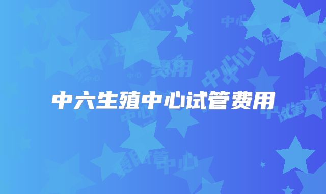 中六生殖中心试管费用