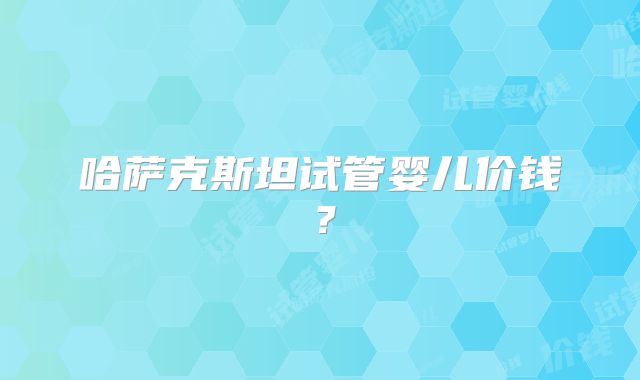 哈萨克斯坦试管婴儿价钱？