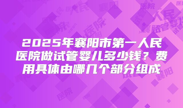 2025年襄阳市第一人民医院做试管婴儿多少钱?费用具体由哪几个部分组成