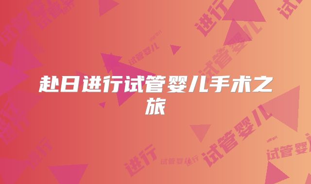 赴日进行试管婴儿手术之旅