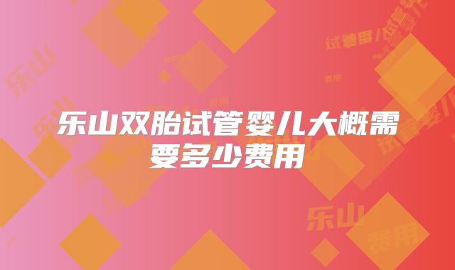 乐山双胎试管婴儿大概需要多少费用