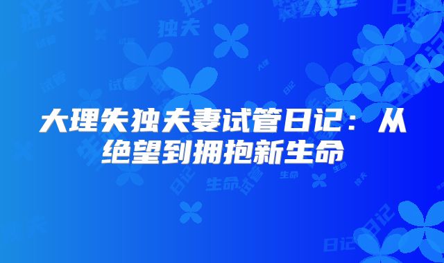 大理失独夫妻试管日记：从绝望到拥抱新生命