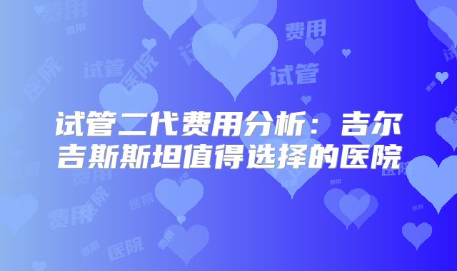 试管二代费用分析：吉尔吉斯斯坦值得选择的医院