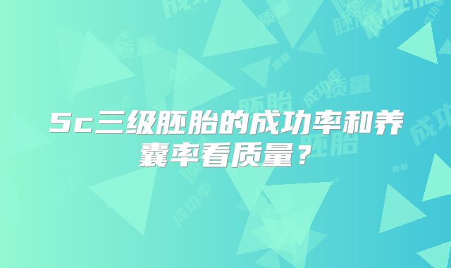 5c三级胚胎的成功率和养囊率看质量？