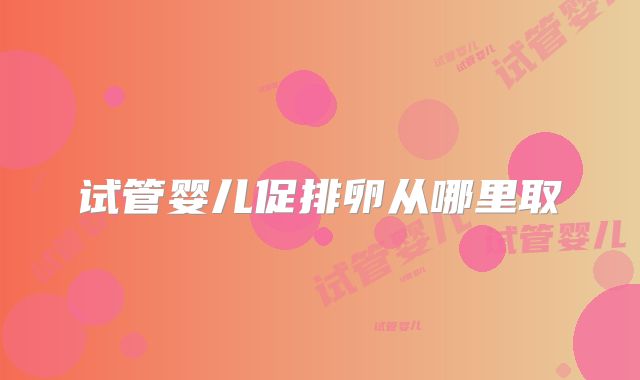 试管婴儿促排卵从哪里取