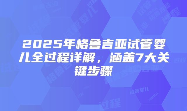 2025年格鲁吉亚试管婴儿全过程详解,涵盖7大关键步骤