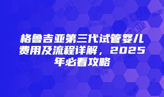 格鲁吉亚第三代试管婴儿费用及流程详解，2025年必看攻略