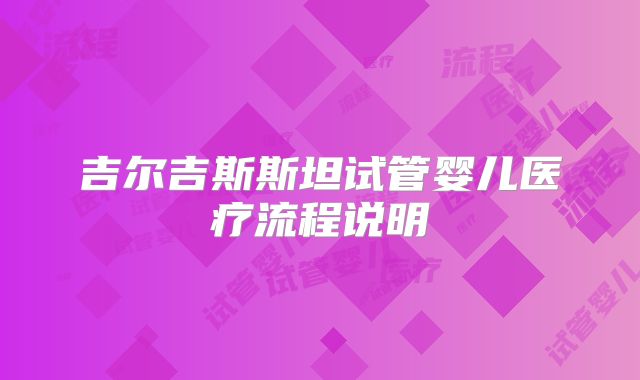 吉尔吉斯斯坦试管婴儿医疗流程说明