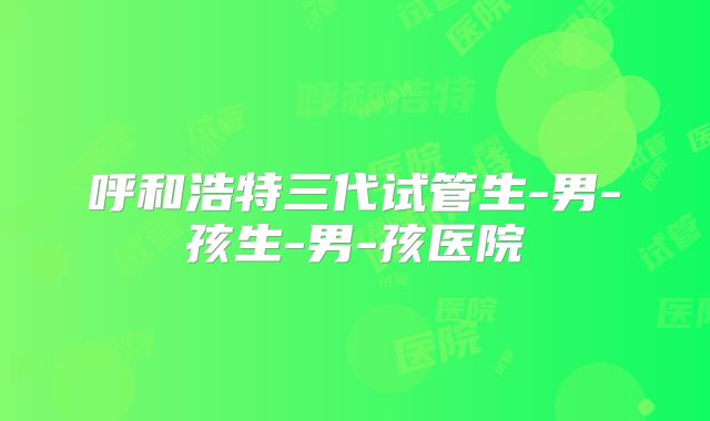 呼和浩特三代试管生-男-孩生-男-孩医院