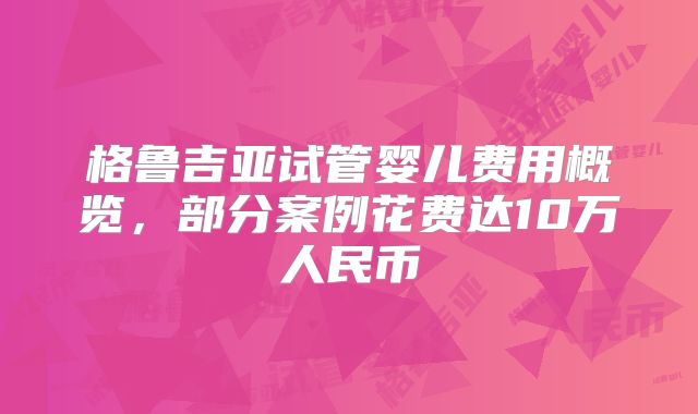 格鲁吉亚试管婴儿费用概览，部分案例花费达10万人民币