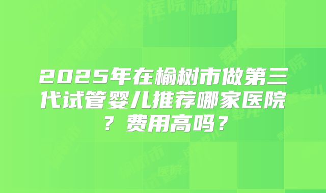 2025年在榆树市做第三代试管婴儿推荐哪家医院？费用高吗？