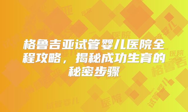 格鲁吉亚试管婴儿医院全程攻略，揭秘成功生育的秘密步骤