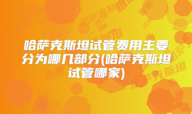哈萨克斯坦试管费用主要分为哪几部分(哈萨克斯坦试管哪家)