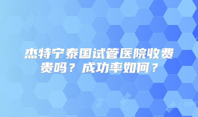 杰特宁泰国试管医院收费贵吗？成功率如何？