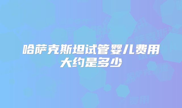哈萨克斯坦试管婴儿费用大约是多少