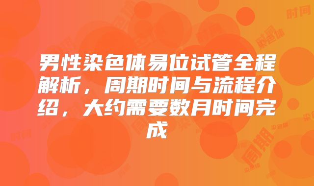 男性染色体易位试管全程解析，周期时间与流程介绍，大约需要数月时间完成