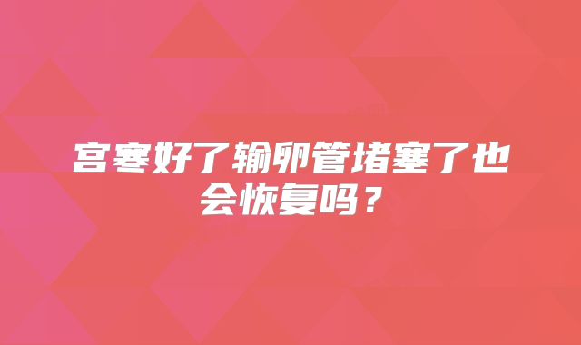 宫寒好了输卵管堵塞了也会恢复吗？