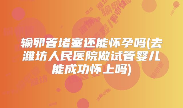 输卵管堵塞还能怀孕吗(去潍坊人民医院做试管婴儿能成功怀上吗)