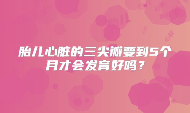 胎儿心脏的三尖瓣要到5个月才会发育好吗？