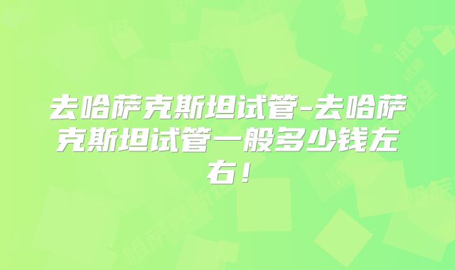 去哈萨克斯坦试管-去哈萨克斯坦试管一般多少钱左右!