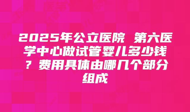 2025年公立医院 第六医学中心做试管婴儿多少钱？费用具体由哪几个部分组成