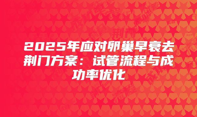2025年应对卵巢早衰去荆门方案：试管流程与成功率优化