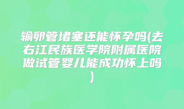 输卵管堵塞还能怀孕吗(去右江民族医学院附属医院做试管婴儿能成功怀上吗)