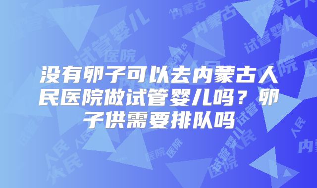 没有卵子可以去内蒙古人民医院做试管婴儿吗?卵子供需要排队吗