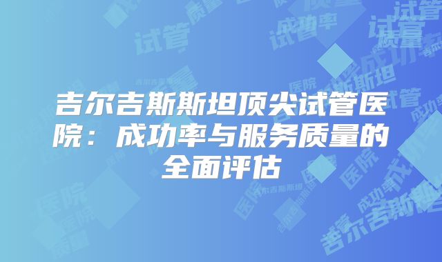 吉尔吉斯斯坦顶尖试管医院：成功率与服务质量的全面评估