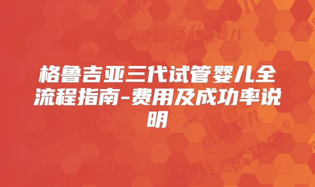 格鲁吉亚三代试管婴儿全流程指南-费用及成功率说明