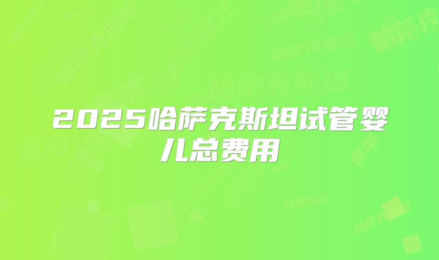 2025哈萨克斯坦试管婴儿总费用