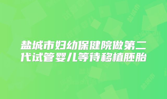 盐城市妇幼保健院做第二代试管婴儿等待移植胚胎