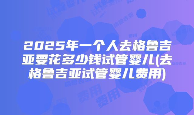 2025年一个人去格鲁吉亚要花多少钱试管婴儿(去格鲁吉亚试管婴儿费用)
