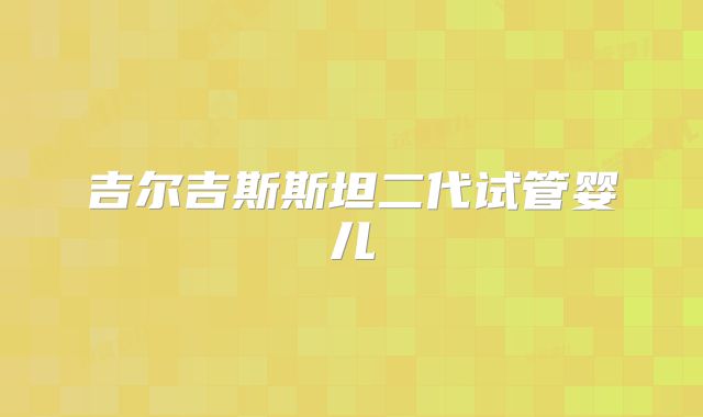 吉尔吉斯斯坦二代试管婴儿