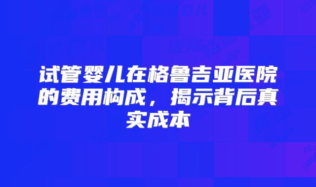 试管婴儿在格鲁吉亚医院的费用构成，揭示背后真实成本