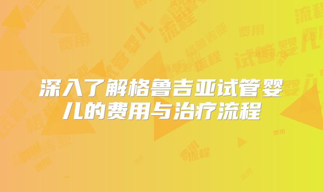 深入了解格鲁吉亚试管婴儿的费用与治疗流程