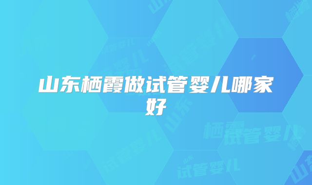 山东栖霞做试管婴儿哪家好