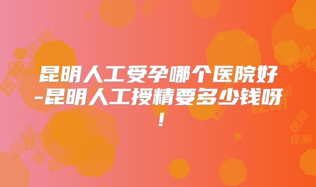 昆明人工受孕哪个医院好-昆明人工授精要多少钱呀!