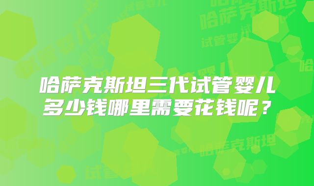 哈萨克斯坦三代试管婴儿多少钱哪里需要花钱呢？